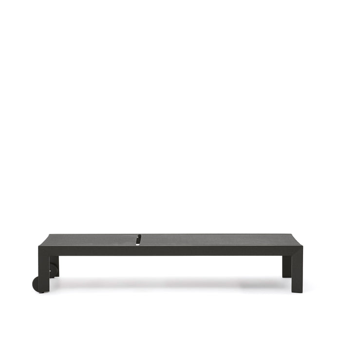 Kave Home - Canutells ligstoel van aluminium met donkergrijze