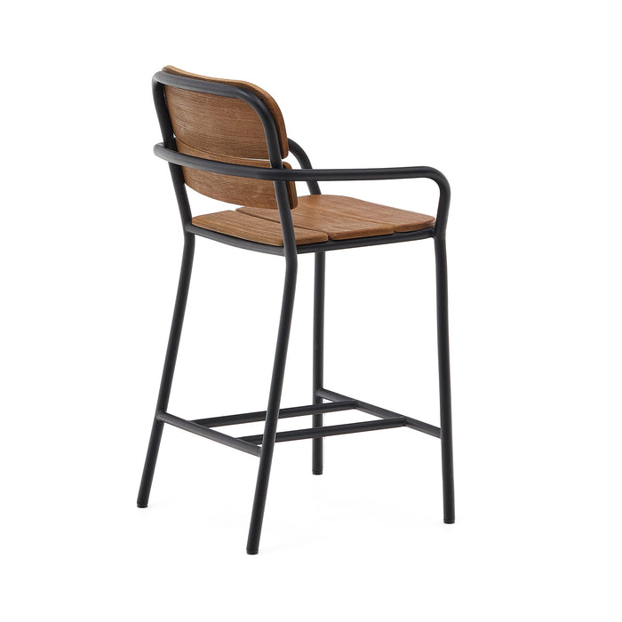 Kave Home - Algueret kruk van massief eucalyptushout met natuurlijke