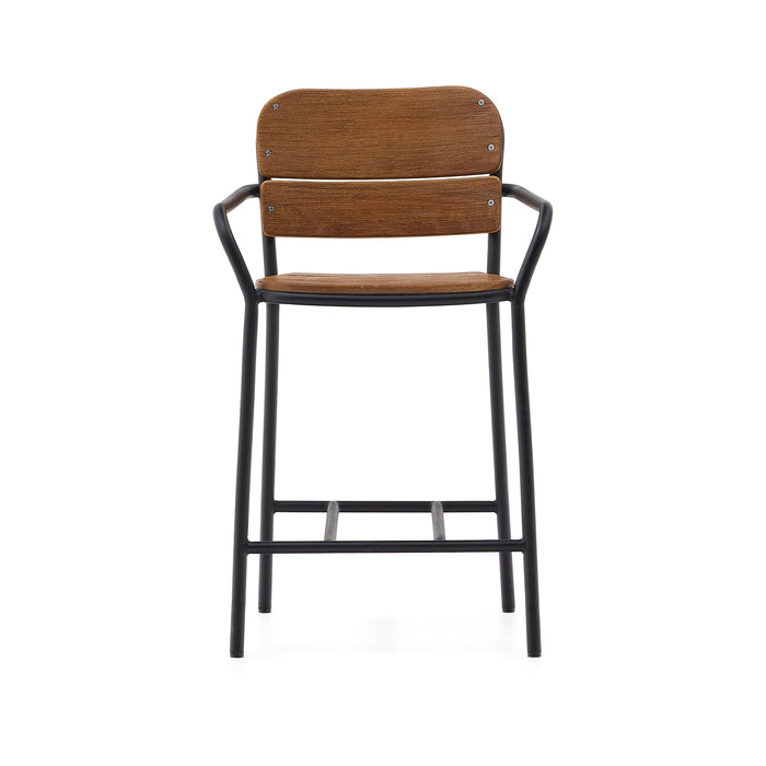 Kave Home - Algueret kruk van massief eucalyptushout met natuurlijke