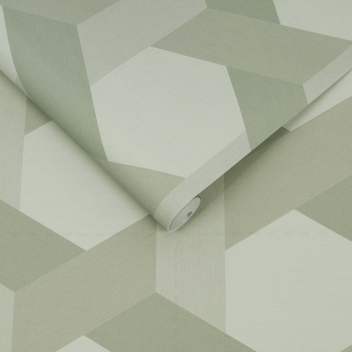 Graham & Brown vliesbehang Fractal Sage groen
