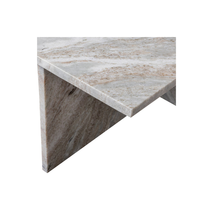 WOOOD Xhail Bijzettafel - Marmer - Naturel - 35x50x50