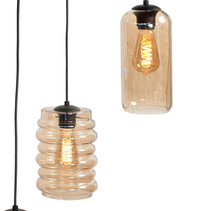 HighLight hanglamp Fantasy 6L - zwart | amber