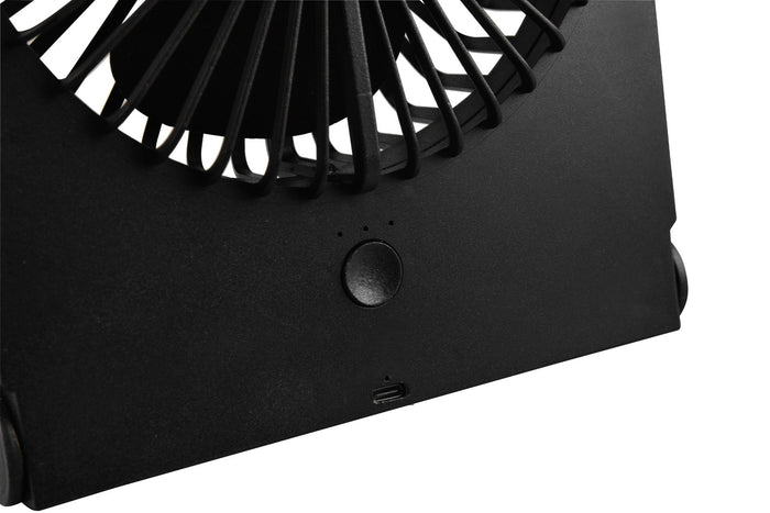 Trio Leuchten Tafelventilator Breezy H 23 cm oplaadbaar zwart