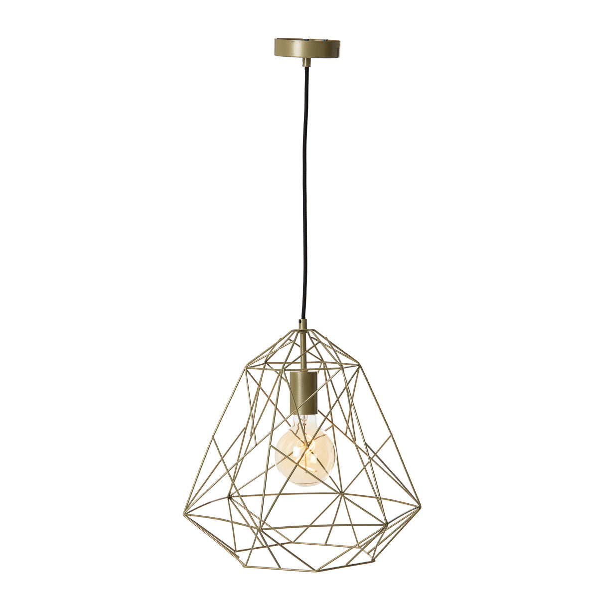 QAZQA Industriële hanglamp goud  - Framework Basic