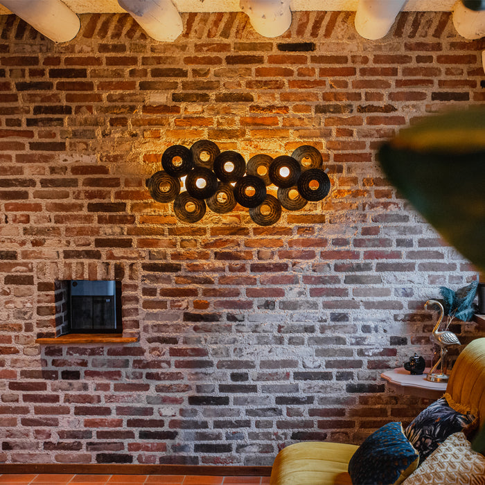 QAZQA Art deco oosterse wandlamp antiek goud 3-lichts - Balla