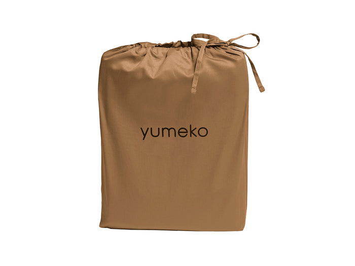 Yumeko overtrekset katoen satijn caramel 140x220 + 1|60x70