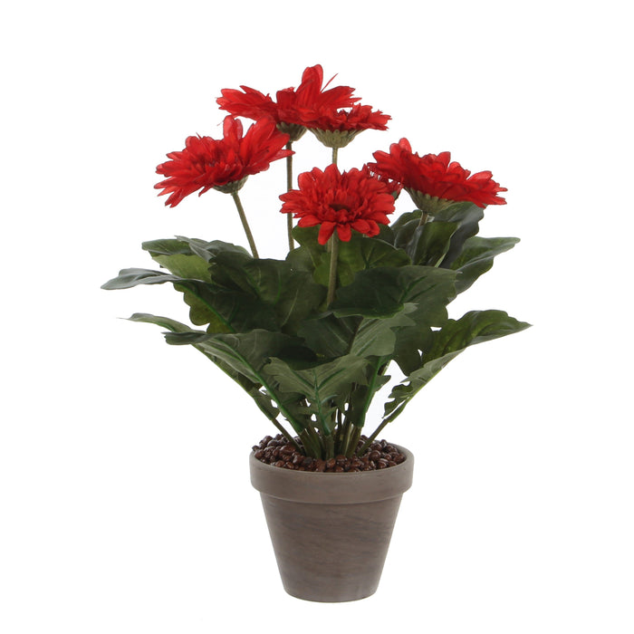 Mica Decorations Gerbera Kunstplant - H35 x Ø30 cm - Rood