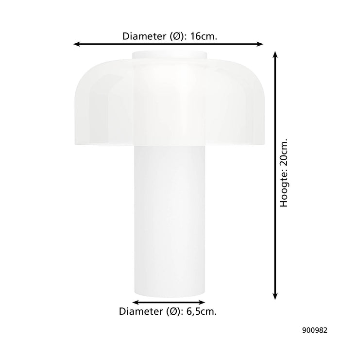 EGLO Ponente Tafellamp - LED - 20 cm - Wit