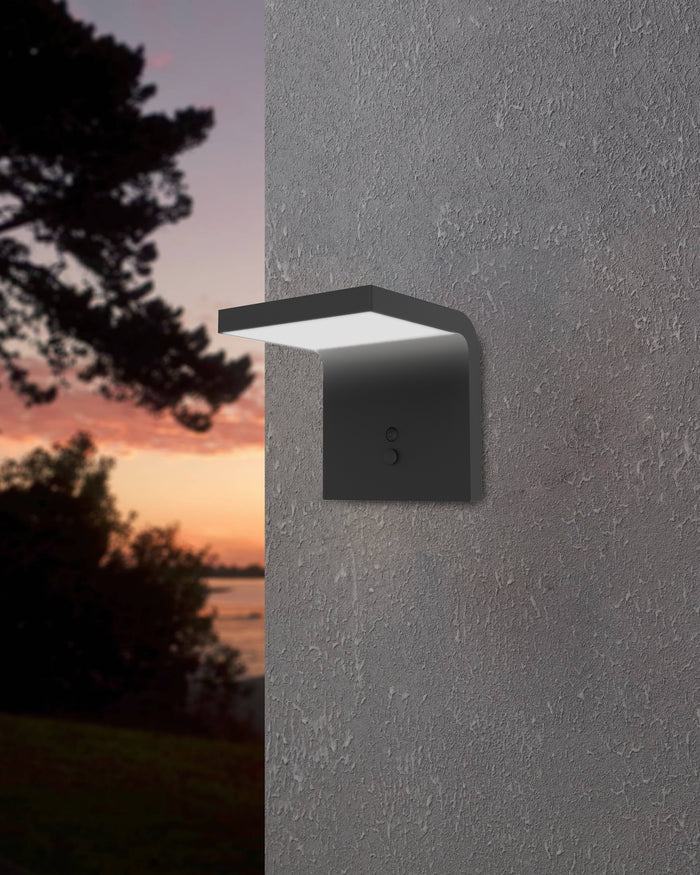 EGLO Spiante Solar Wandlamp - LED - 14 cm - Zwart|Wit