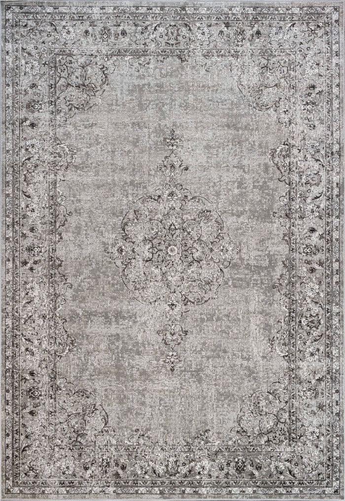 Vintage vloerkleed Ornament beige met franjes 195x300cm