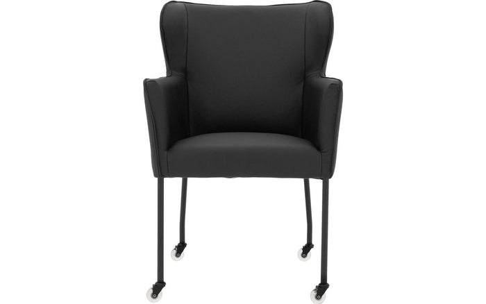 Goossens  Eetkamerstoel Leogang -  Leder met armleuning