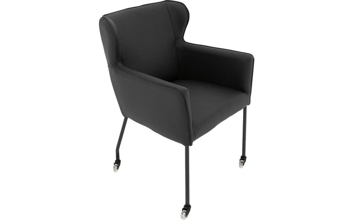 Goossens  Eetkamerstoel Leogang -  Leder met armleuning