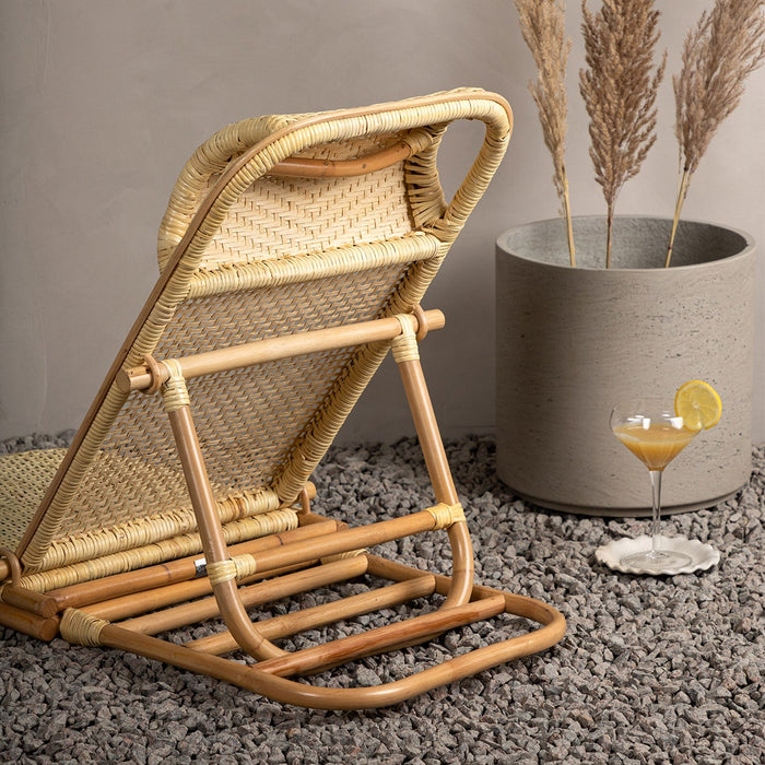 Nest outdoor Helena Rotan Ligbed Naturel - Verstelbare Rugleuning