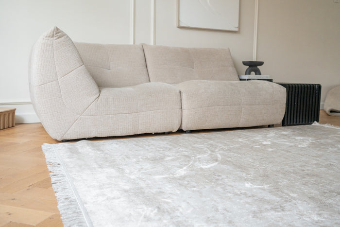 Vintage vloerkleed Smuk beige met franjes 160x230cm