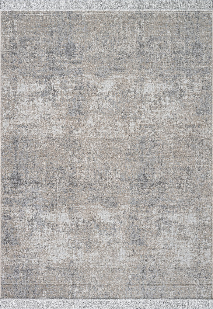 Vintage vloerkleed Smuk grijs met franjes 195x300cm