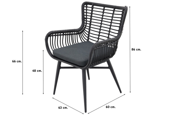 VDG Jasmine dining tuinstoel - black