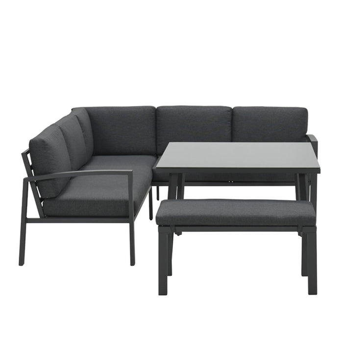 Garden Impressions Tropea lounge dining set 5-delig-donker grijs