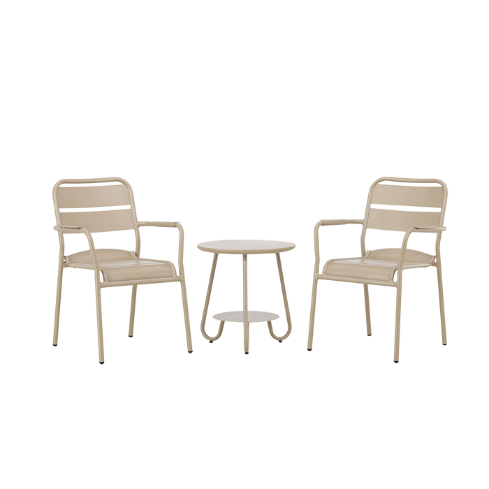 Nest outdoor Caro Aluminium Bistroset 3 Delig - Beige
