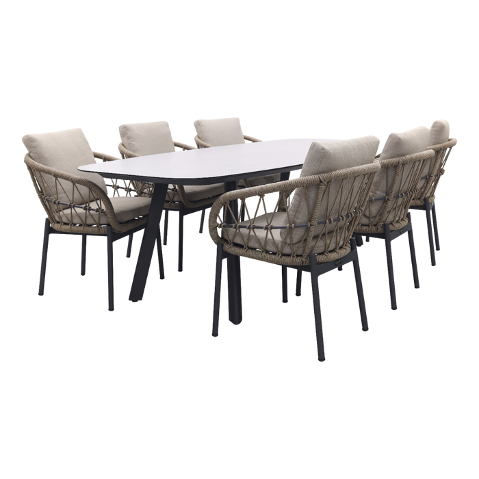 Vdgarde Julia|Manolo Deens ovale tuinset - 240x103 cm. - 7-delig