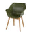 Hartman Sophie Studio dining armstoel - Moss Green - Teak poot