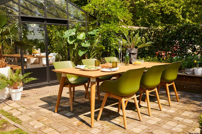 Hartman Sophie Studio dining armstoel - Moss Green - Teak poot