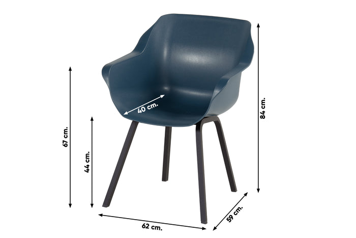 Hartman Sophie Element Tuinstoel - Set van 2 - Steel Blue