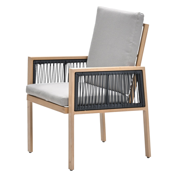 Decala tuinstoel - Aluminium houtlook - inlcusief kussens