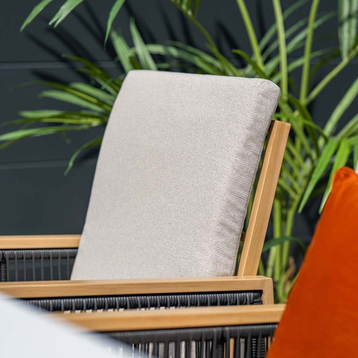 Decala tuinstoel - Aluminium houtlook - inlcusief kussens