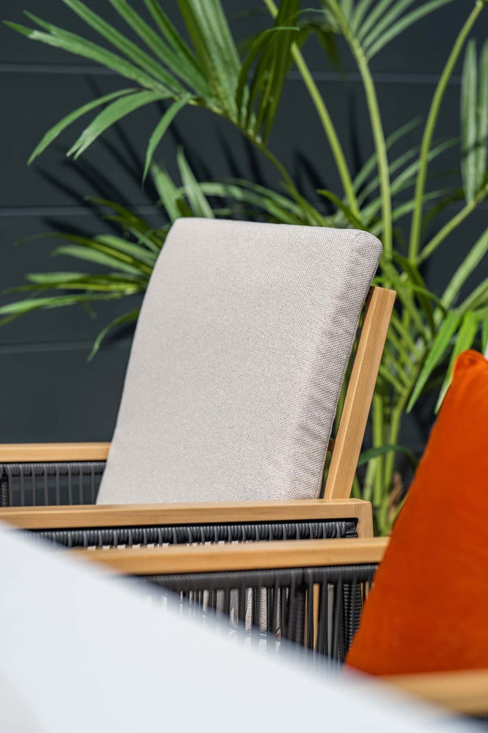 Decala tuinstoel - Aluminium houtlook - inlcusief kussens