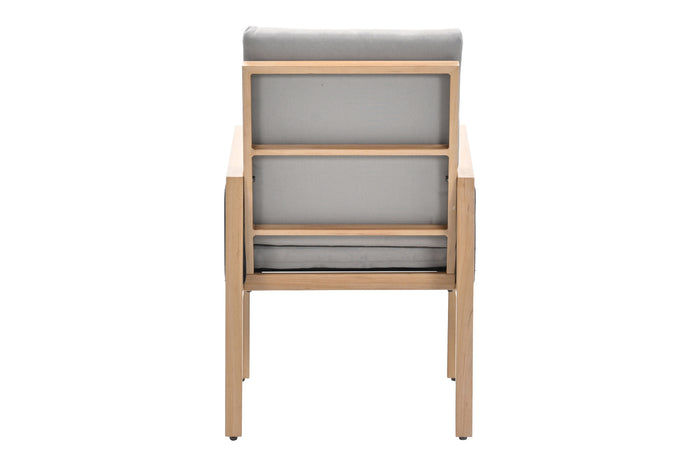 Decala tuinstoel - Aluminium houtlook - inlcusief kussens