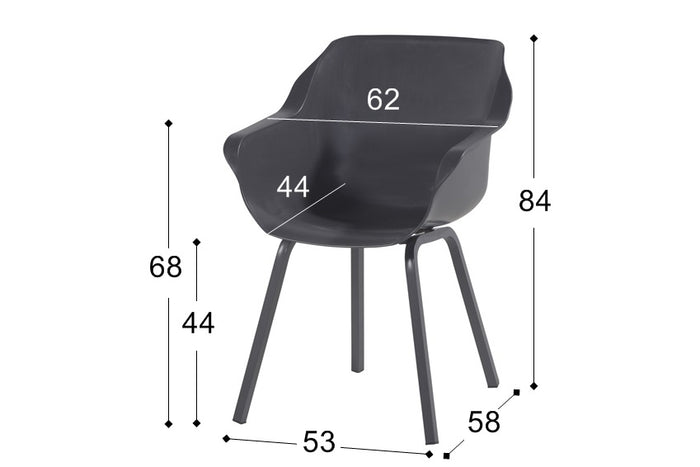 Hartman Sophie Element Tuinstoel - Set van 4 - Anthracite