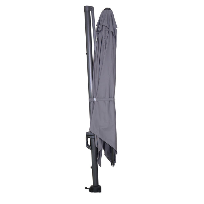 Garden Impressions Hawaii zweefparasol 300x300 c. black - licht grijs