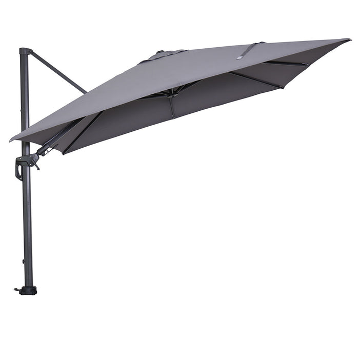 Garden Impressions Hawaii zweefparasol 300x300 c. black - licht grijs