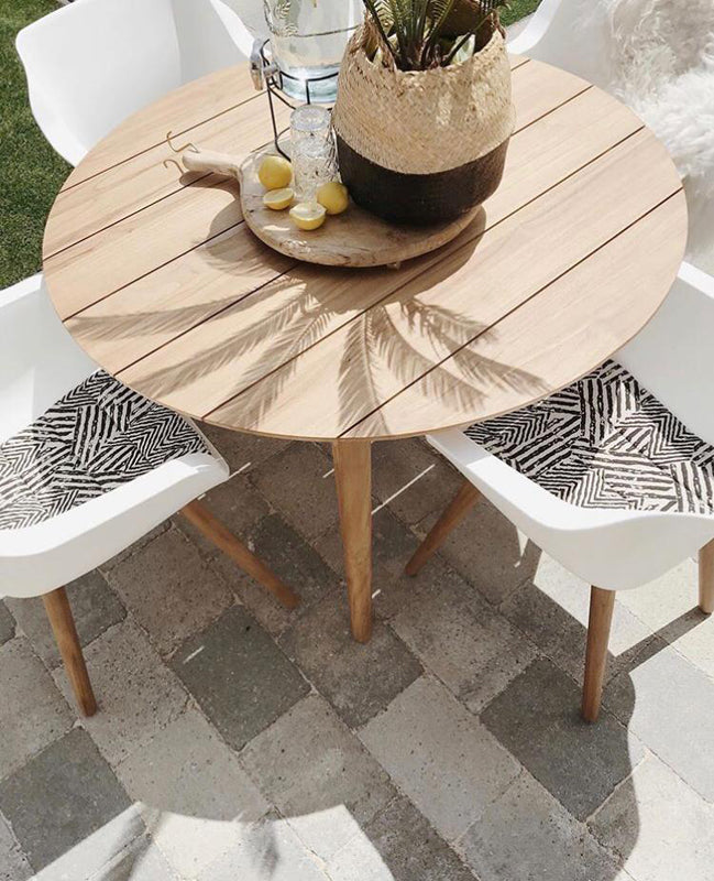 Hartman Sophie Studio dining armstoel - Wit - Teak poot