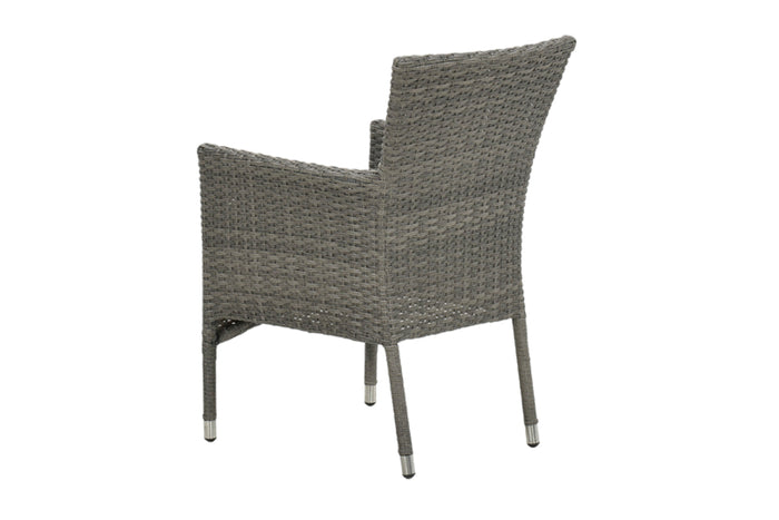 Garden impressions Nicosia stapelbare wicker tuinstoel - Organic grey