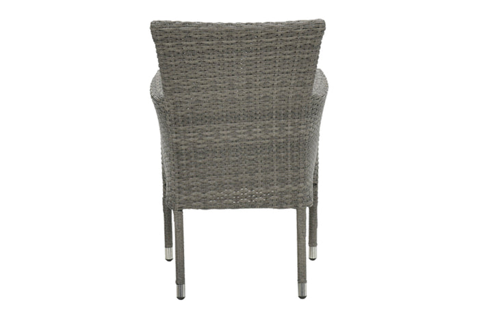 Garden impressions Nicosia stapelbare wicker tuinstoel - Organic grey