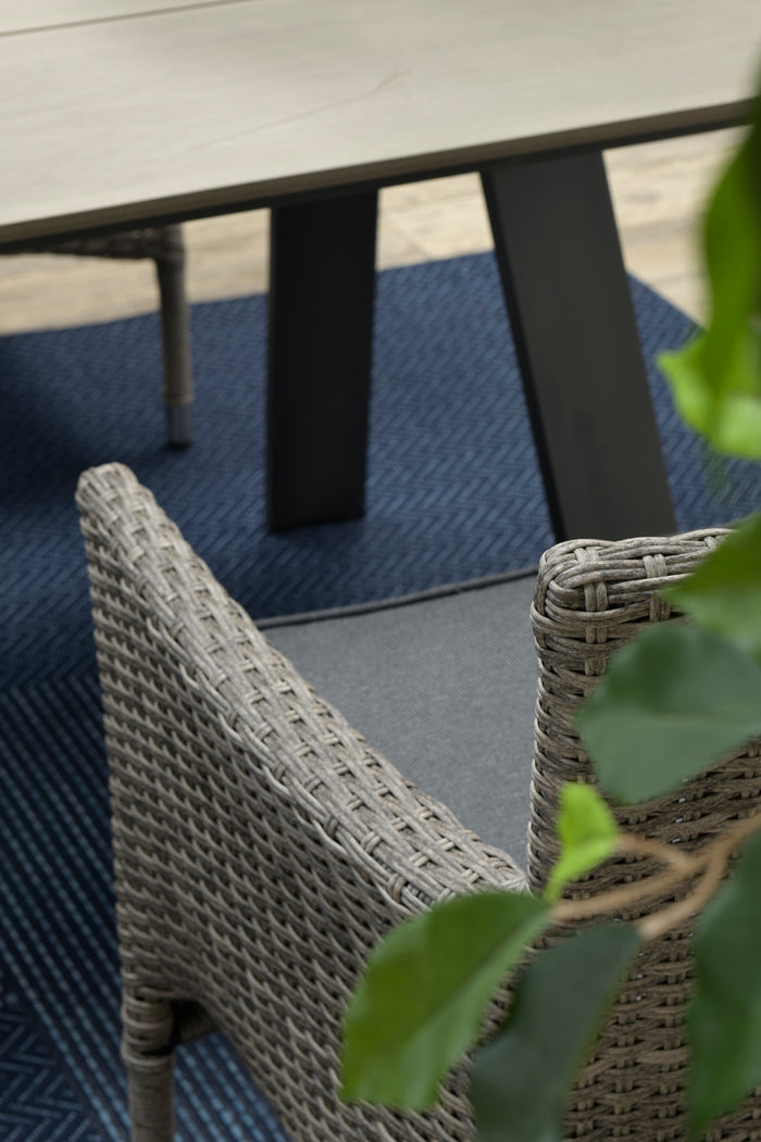 Garden impressions Nicosia stapelbare wicker tuinstoel - Organic grey