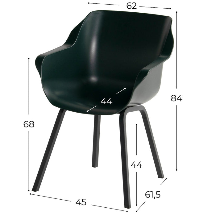 Hartman Sophie Element Tuinstoel - Set van 4 - Night Green