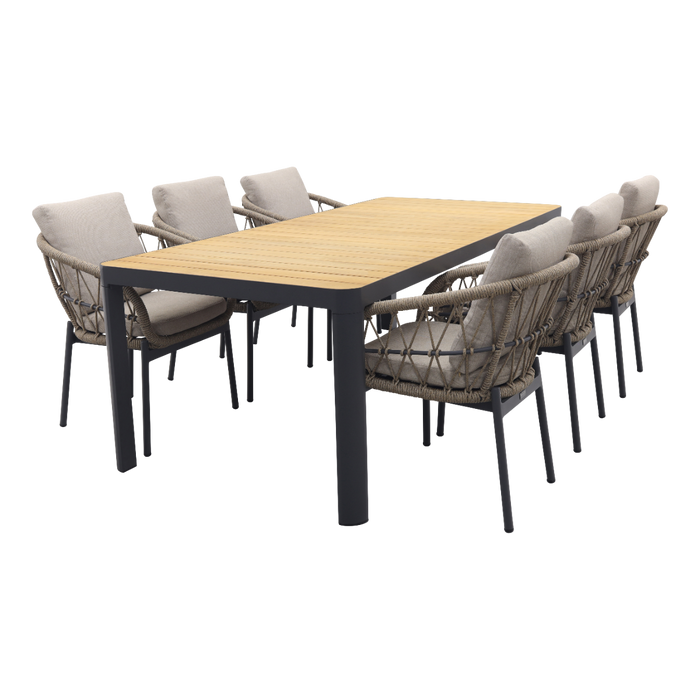 VDG Hartman Monza|General verstelbare tuinset - 220x100 cm. - 7-delig