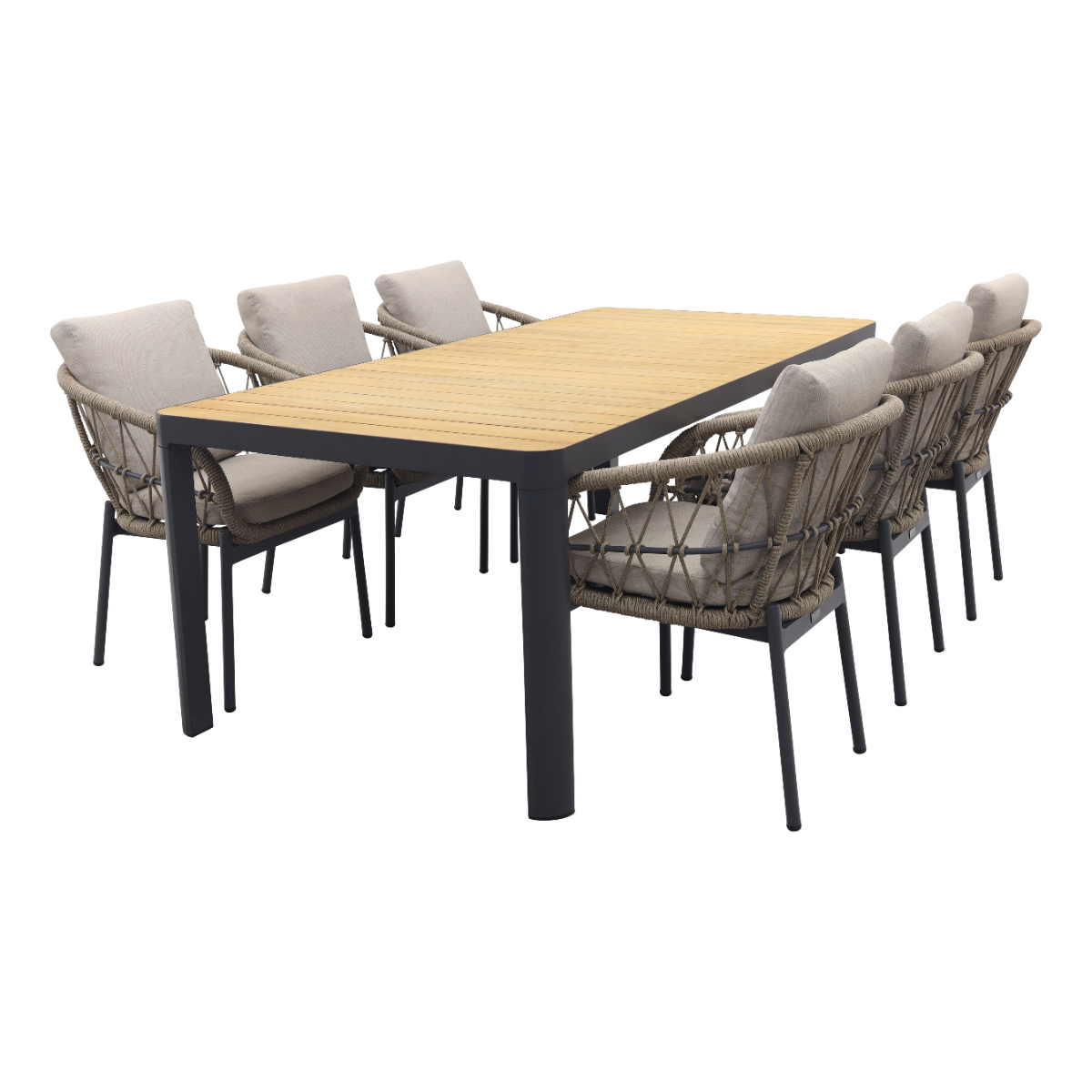 VDG Hartman Monza|General verstelbare tuinset - 220x100 cm. - 7-delig