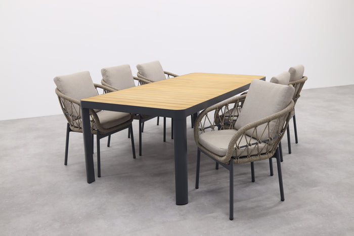 VDG Hartman Monza|General verstelbare tuinset - 220x100 cm. - 7-delig