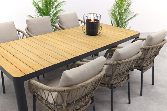 VDG Hartman Monza|General verstelbare tuinset - 220x100 cm. - 7-delig