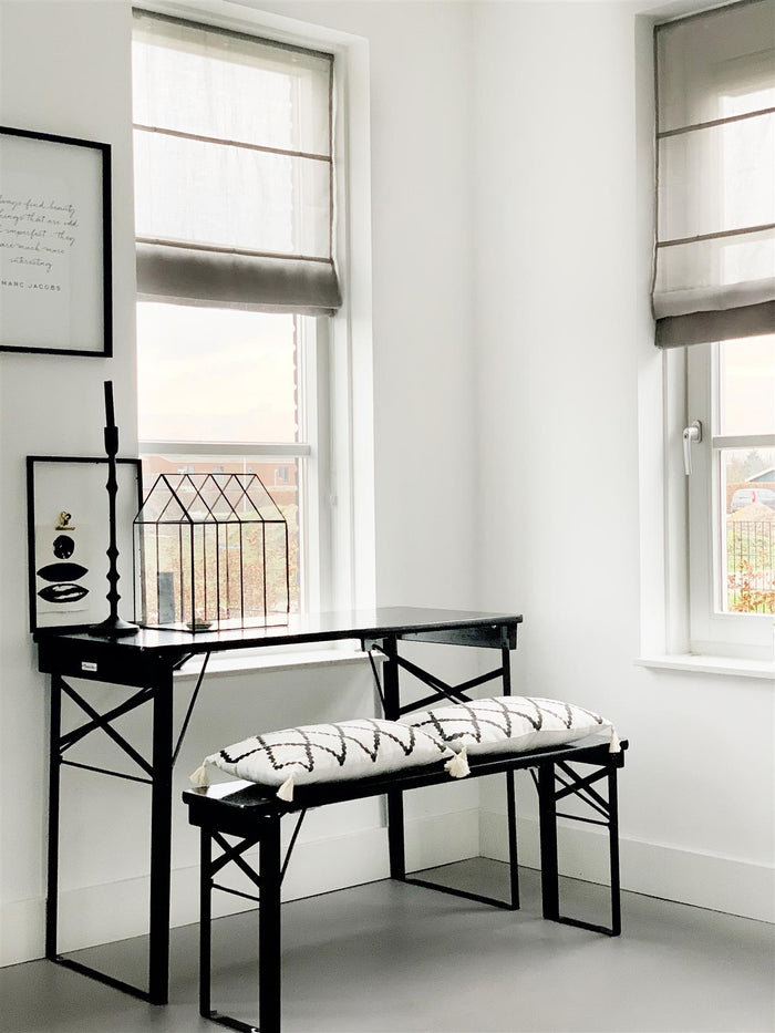 Inklapbare bierset Berlijn 120 cm zwart