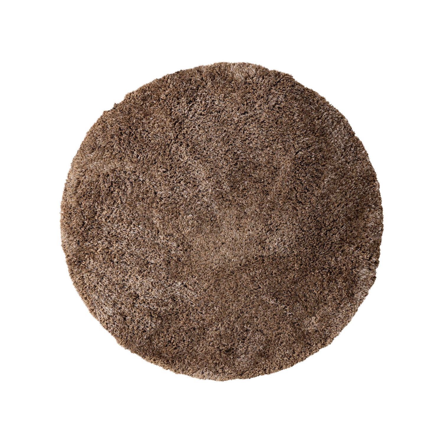 PTMD Jups Brown fabric handwoven carpet round S