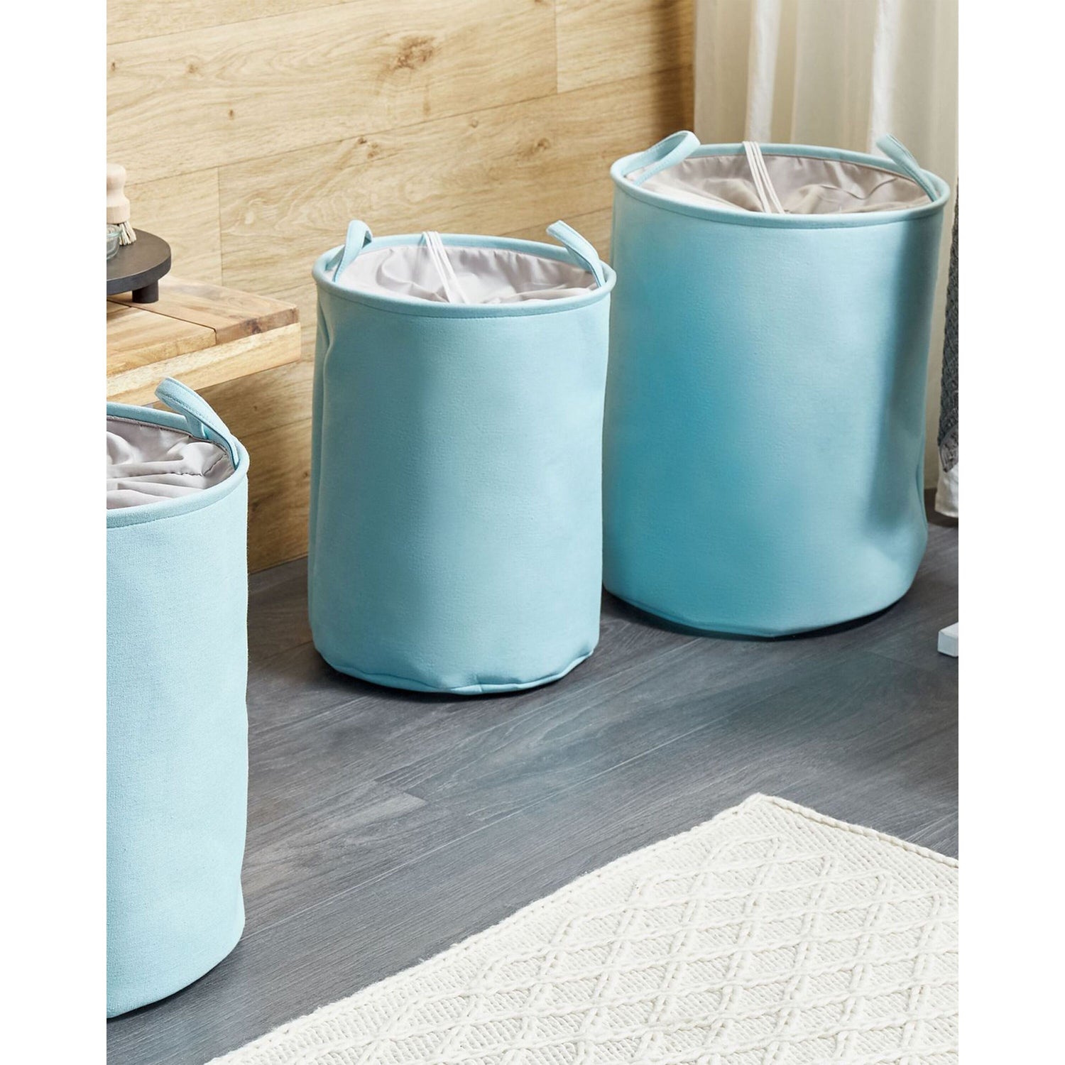 Beliani - ARCHA - Manden set van 3 - Lichtblauw - Polyester