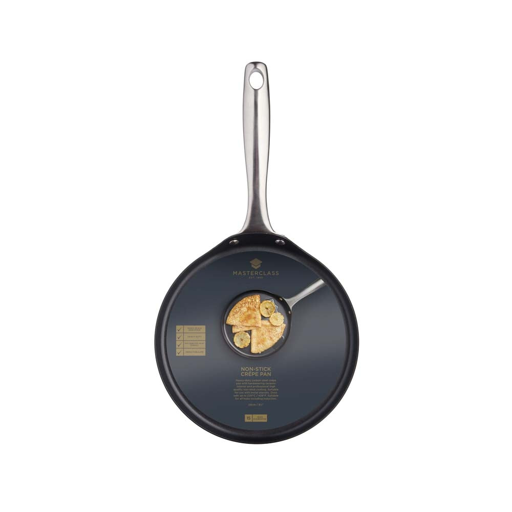 Pannenkoekenpan, 24cm - Inductie - Gietaluminium - Duurzaam - MasterCl