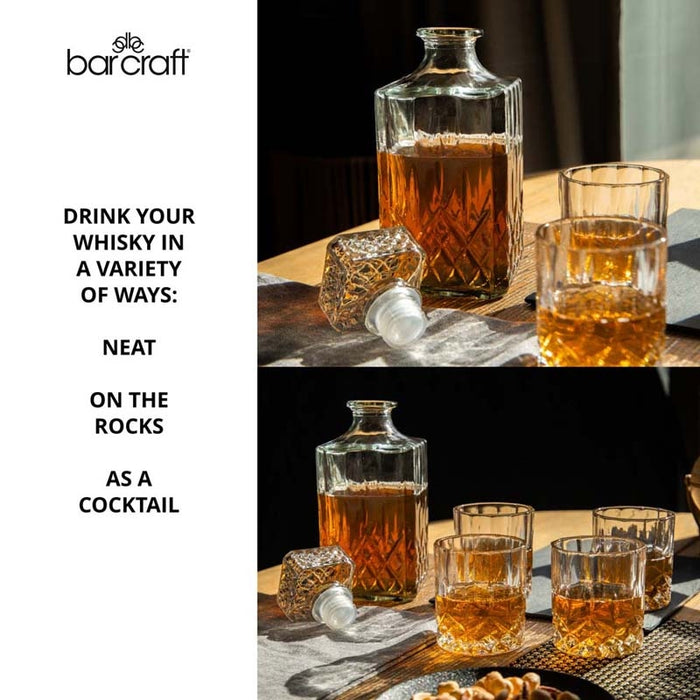 Whiskey Set - Decanteerset - Karaf met glazen - Geslepen Glas - BarCra