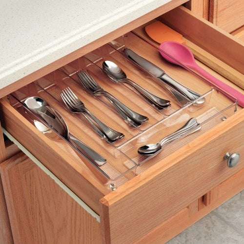 Lade Organizer, 6 Vakken, 34.8 x 34.3 x 5.1 cm, Kunststof, Transparant