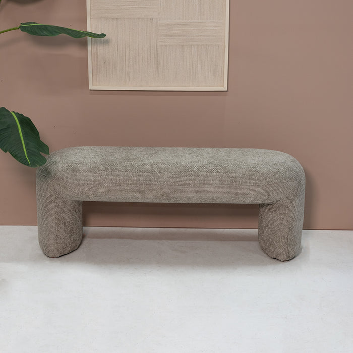 Giga Meubel - Bankje Taupe Stof|Textiel - Scandinavisch - 110x45x40cm