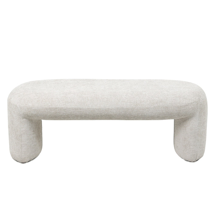 Giga Meubel - Bankje Beige Stof|Textiel - Scandinavisch - 110x45x40cm